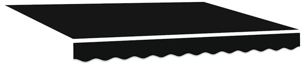 Napernyő Fekete 350 x 250 cm Poliészter és fém