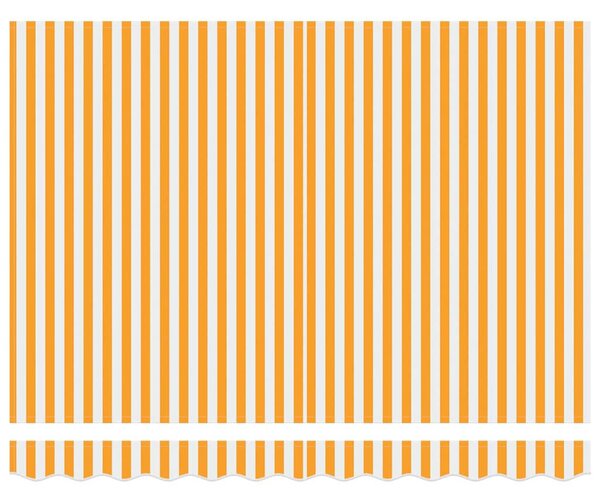 VidaXL Napellenző ponyva Sárga és Fehér 235 x 195 cm Poliészter