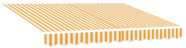 VidaXL Napellenző ponyva Sárga és Fehér 235 x 195 cm Poliészter