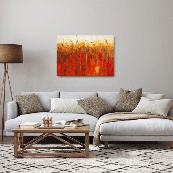 Kép - Festett absztrakció (üvegen) (70x50 cm)