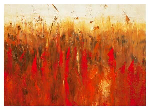 Kép - Festett absztrakció (üvegen) (70x50 cm)