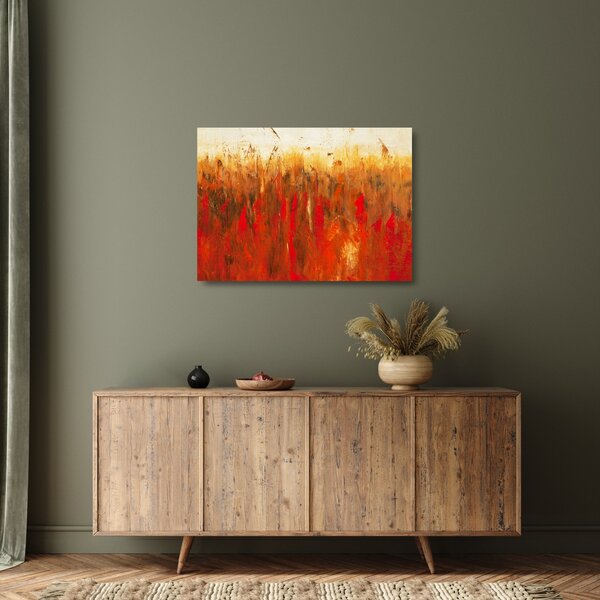 Kép - Festett absztrakció (üvegen) (70x50 cm)