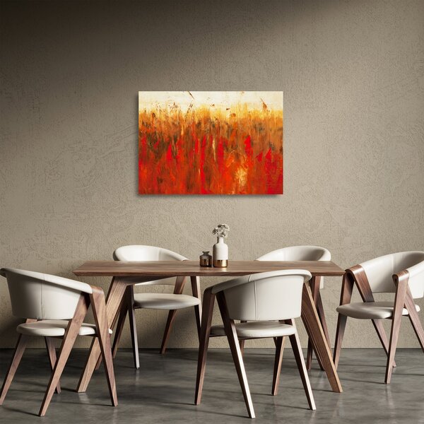 Kép - Festett absztrakció (üvegen) (70x50 cm)