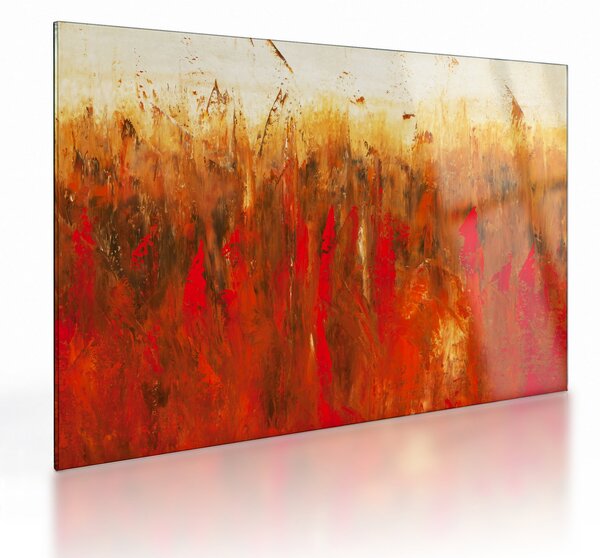 Kép - Festett absztrakció (üvegen) (70x50 cm)
