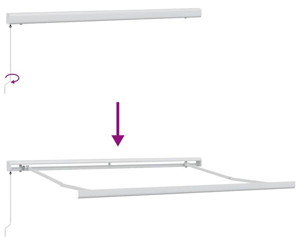 Behúzható napellenző Sokszínű 350 x 250 cm Vászon és Alumínium
