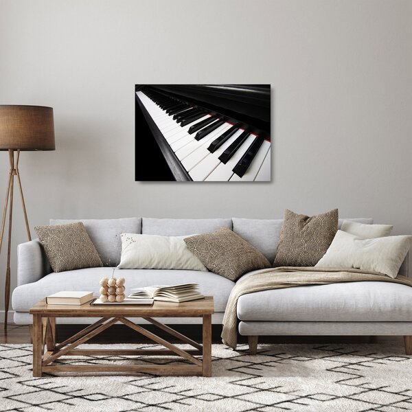 Zongora billentyű képe (üvegen) (70x50 cm)