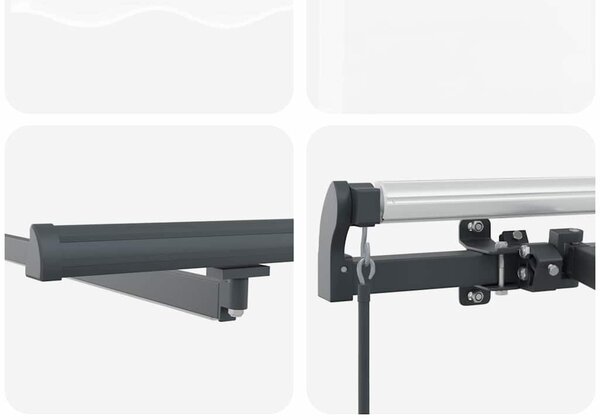 VidaXL Behúzható napellenző Fehér 300 x 250 cm szövet