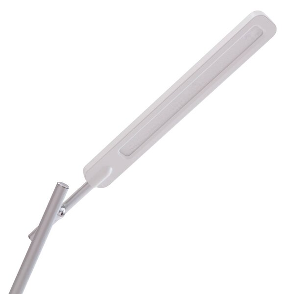 Lindby Valtorin LED asztali lámpa, fehér, dimmelhető, Fehér / opál, Dolgozószoba / Iroda, Műanyag, Modern