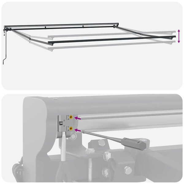 Napernyő keret Krém 400 × 300 cm Poliészter PU bevonattal