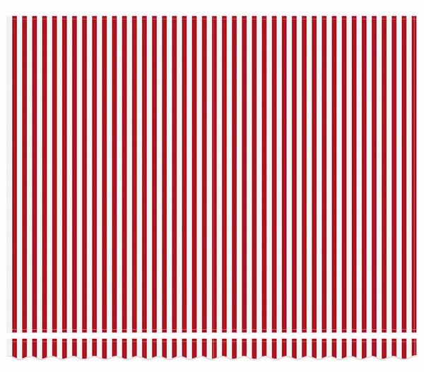 VidaXL Behúzható napellenző Piros és Fehér 400 × 300 cm Szövet és Acél