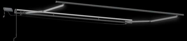 VidaXL Behúzható napellenző LED -es lámpákkal Fehér 500 ×300 cm szövet