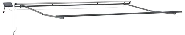 VidaXL Behúzható napellenző LED -es lámpákkal Fehér 500 ×300 cm szövet
