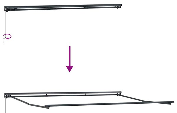 Napernyő keret Sárga és Szürke 450 × 300 cm