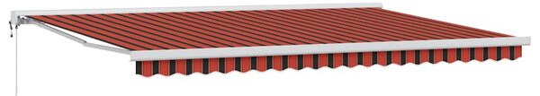 Behúzható napellenző narancssárga és barna 500 × 300 cm