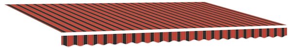 Behúzható napellenző narancssárga és barna 500 × 300 cm