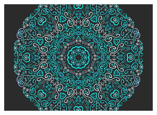 A díszítő absztrakció képe (üvegen) (70x50 cm)