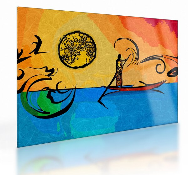 Egy ősi festmény képe (üvegen) (70x50 cm)