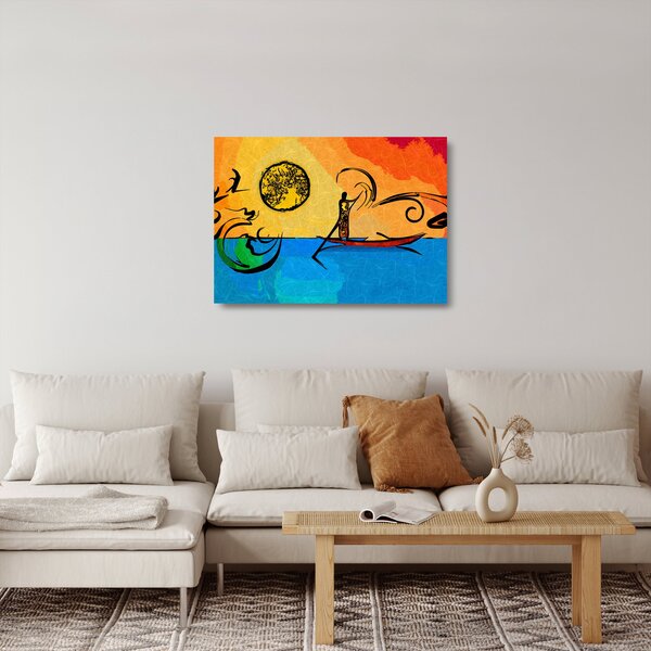 Egy ősi festmény képe (üvegen) (70x50 cm)