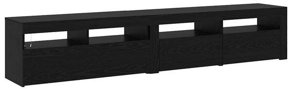 TV Szekrények 2 pcs Musta tammi 210 x 35 x 40 cm Faanyag