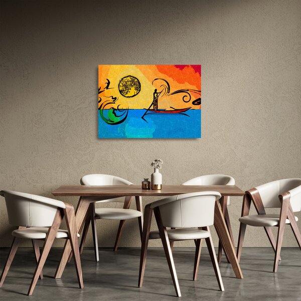 Egy ősi festmény képe (üvegen) (70x50 cm)