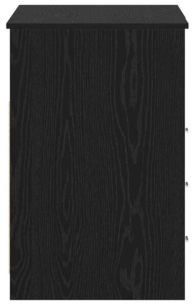 Asztal fiókkal polcokkal Musta tammi 140 x 50 x 76 cm Faanyag