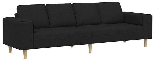 Nappali Kanapé Fekete 250 x 77 x 76 cm Poliészter