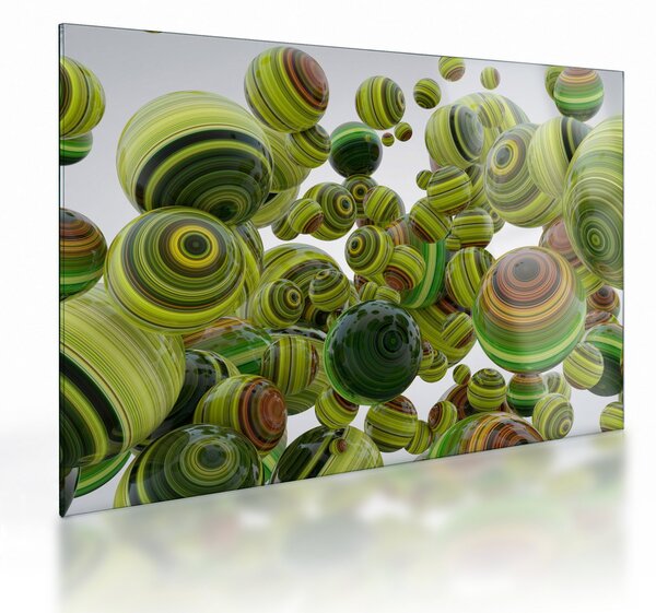 Csíkos gömbök képe (üvegen) (70x50 cm)