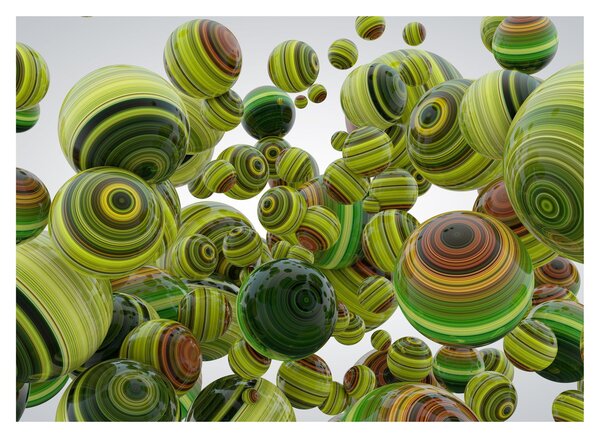 Csíkos gömbök képe (üvegen) (70x50 cm)