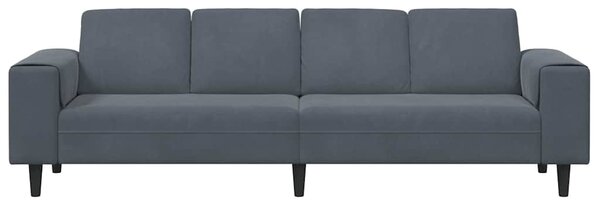 Kanapé Szett Sötétszürke Bársony