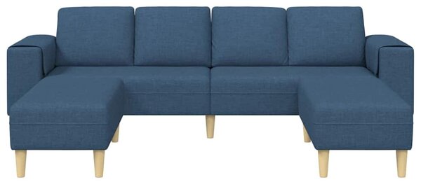 Nappali Kanapé 3 pcs Kék Poliészter