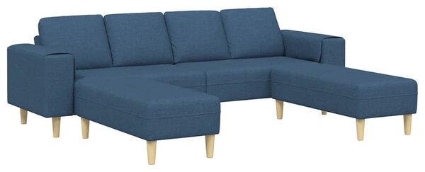 Nappali Kanapé 3 pcs Kék Poliészter