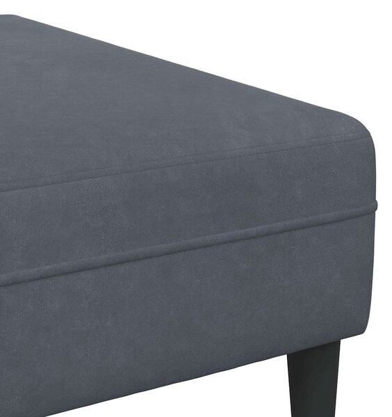 Kanapé Szett 3 pcs Sötétszürke Bársony