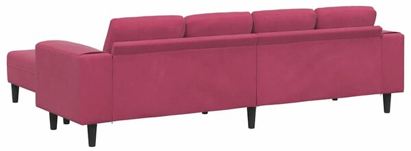 VidaXL Nappali Kanapé 3 pcs Bordó
