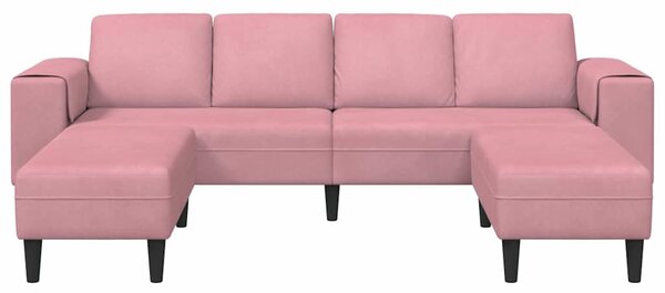 Nappali Kanapé 3 pcs Rózsaszín 250 x 188 x 76 cm