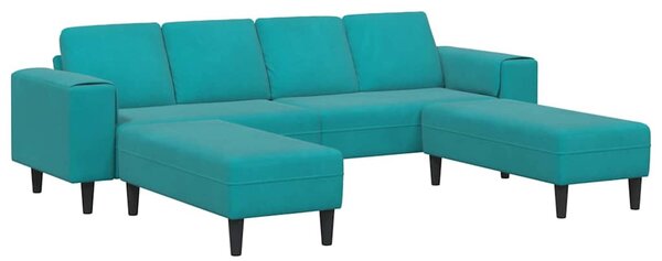 Nappali Kanapé 3 pcs Türkiz 250 x 188 x 76 cm