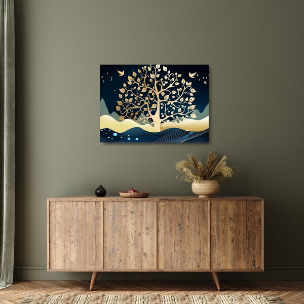 Egy aranyfa képe (üvegen) (70x50 cm)