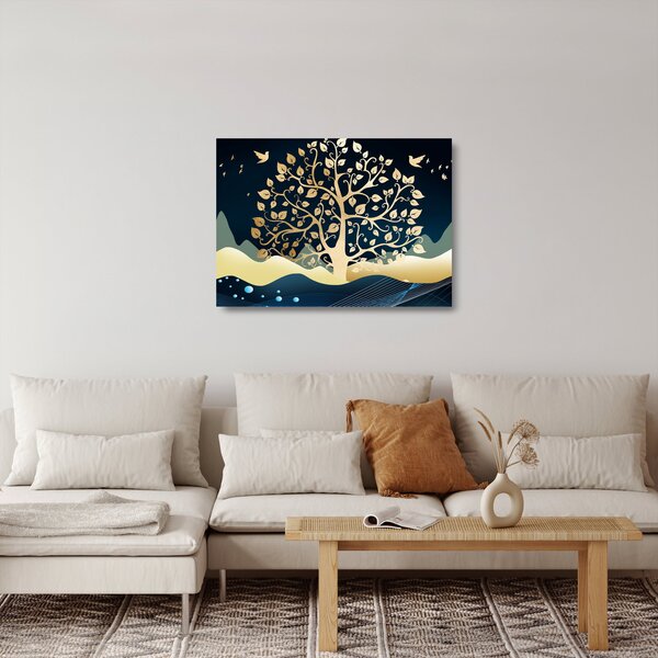 Egy aranyfa képe (üvegen) (70x50 cm)