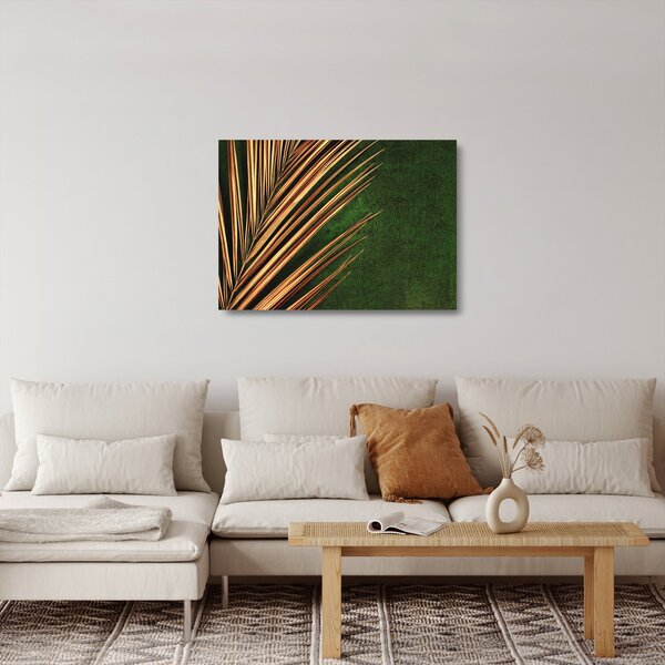 Kép levéllel (üvegen) (70x50 cm)