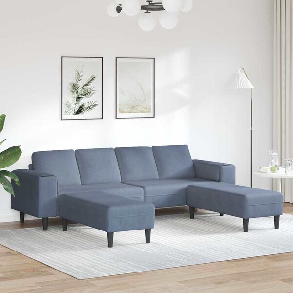 Kanapé Kék 250 x 188 x 76 cm Bársonyos szövet