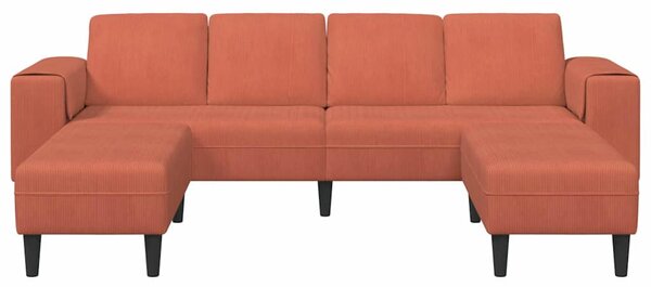 Kanapé Piros Narancs 250 x 188 x 76 cm Bársonyos szövet