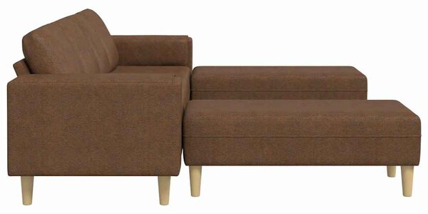 Nappali Kanapé 3 pcs Barna