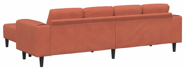 Kanapé Piros Narancs 250 x 188 x 76 cm Bársonyos szövet