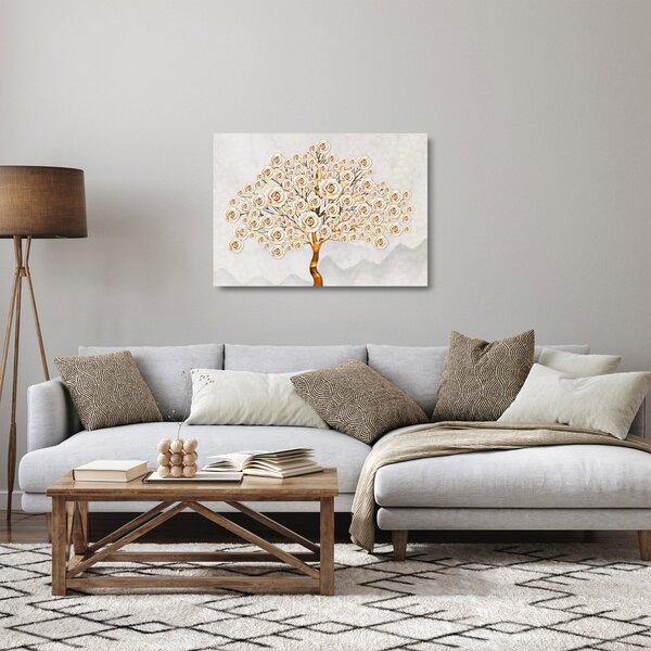 Egy virágfa képe (üvegen) (70x50 cm)