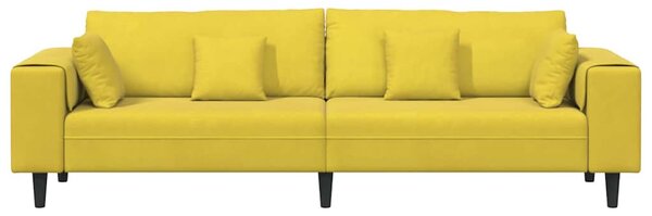Kanapé Sárga 250 x 77 x 76 cm Bársony