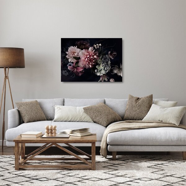 Egy csokor képe (üvegen) (70x50 cm)
