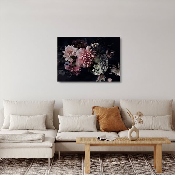 Egy csokor képe (üvegen) (70x50 cm)