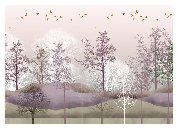 Az erdő képe (üvegen) (70x50 cm)