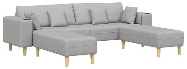 Kanapé 3 pcs Felhőszürke 250 x 188 x 76 cm szövet