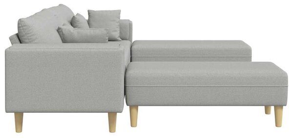 Kanapé 3 pcs Felhőszürke 250 x 188 x 76 cm szövet