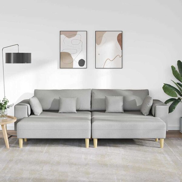 Kanapé 3 pcs Felhőszürke 250 x 188 x 76 cm szövet